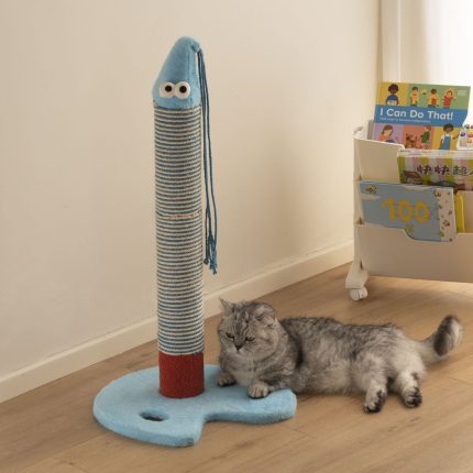 Watercolor Art Cat Scratching Post | Palette Base & Colorful Sisal Rop – Tolea